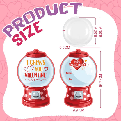 Valentine's Candy Cards Gift Set | 36/18 Pcs with Plastic Domes, DIY Treat Holders for Classroom Exchange, Kids & Couples 💝🎁🍬