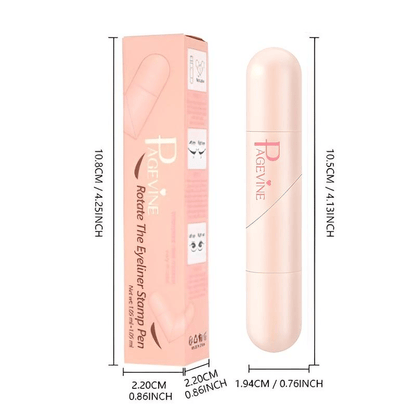 ✨Rotating Eyeliner Stamp Pen – Dual-Head Design with Wing Stamp, Quick-Dry, Long-Lasting