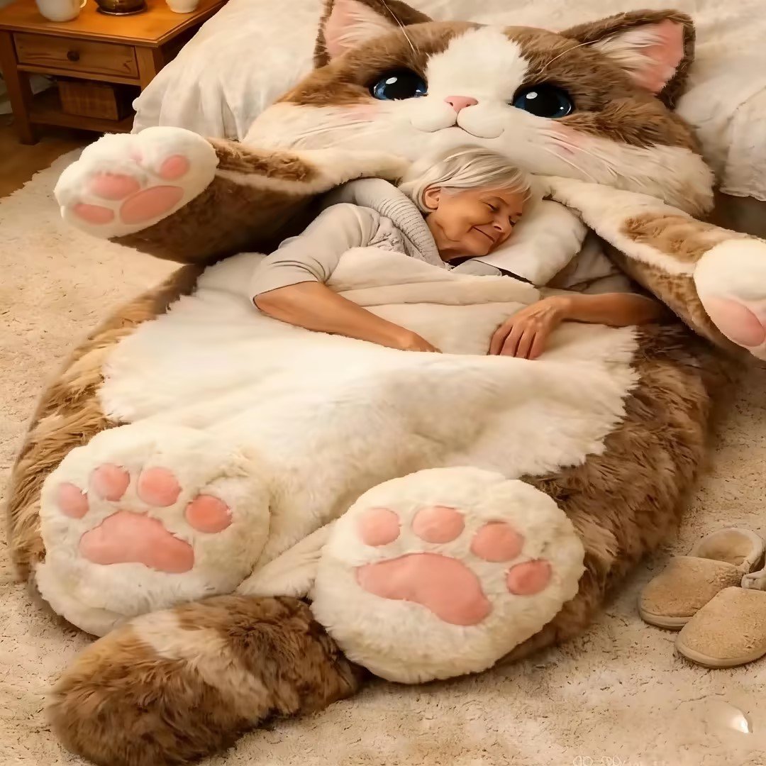 🔥Hot Sale 49% off🌟🐱 Fluffy cat sleeping bag– Soft, Warm & Purrfectly Cozy😴