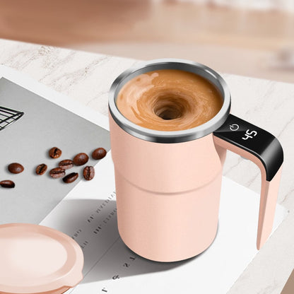 ☕Electric coffee mug with a built-in LCD thermometer, perfect for brewing coffee, milk, cocoa, etc.