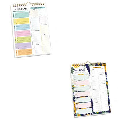 🌈Handmade Bound Weekly Detachable Diet Plan Sheet