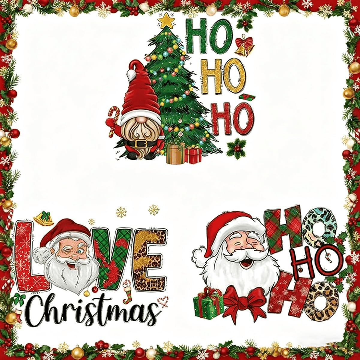 🎄15PCS Christmas Mystery DTF Transfer Bundle  for Festive DIY Creations