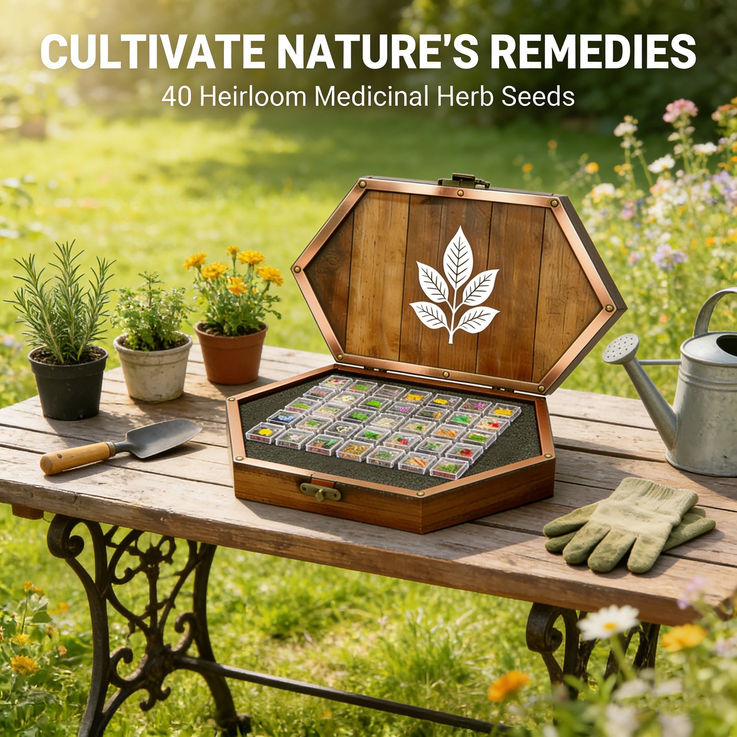🌿The Ancestral Apothecary Seed Chest: 40 Varieties of Medicinal Herb Seeds 🌱