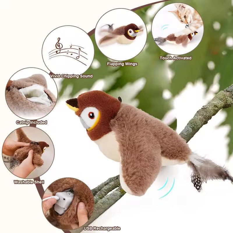 🎅Top Christmas Gift 2025 🎉Flapping Bird Cat Toy😻Cat's New Playmate