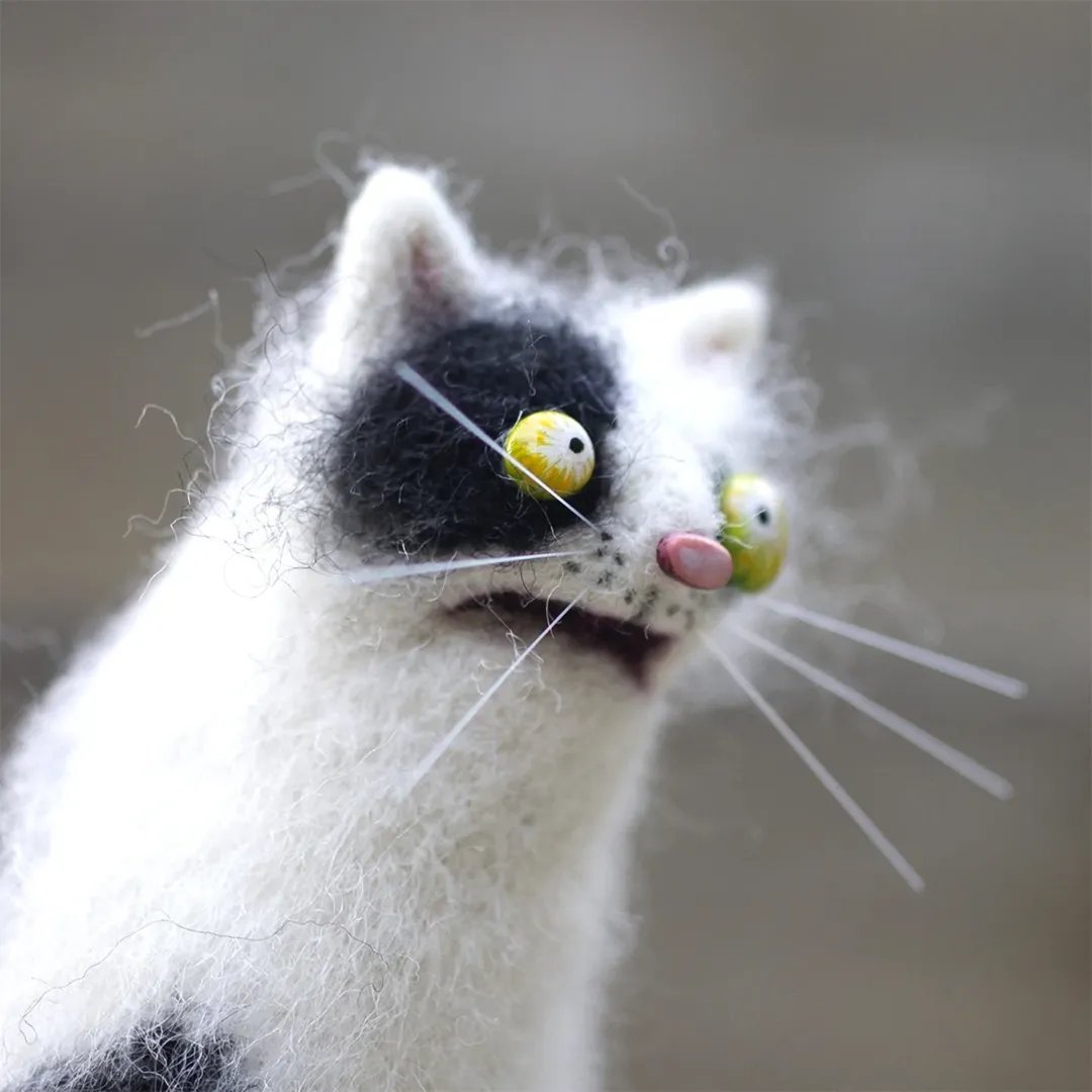 🔥Last Day: BUY 3 GET 1 FREE🎄🎁Wool Felt Familiars – Quirky Handmade Companions🐱