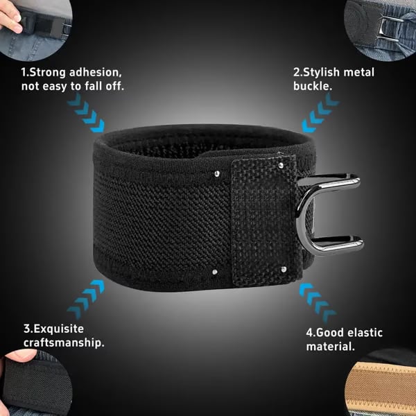 2Pcs Metal Hook Tactical Elastic Belt