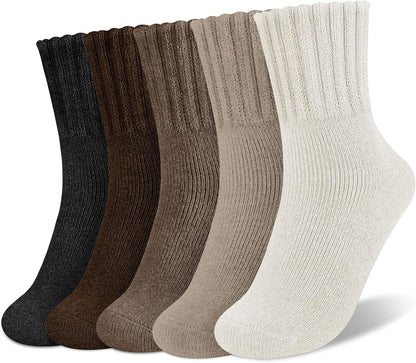 🏆 10 Pairs Women's Solid Mid-calf Socks