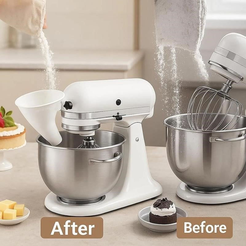 🔥LAST DAY 50% OFF - ✨ Flour Funnel for Kitchen Aid Stand Mixer