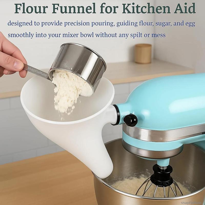 🔥LAST DAY 50% OFF - ✨ Flour Funnel for Kitchen Aid Stand Mixer