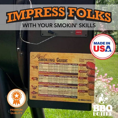 🍖Magnetic Meat Smoking Guide - Butcher Block