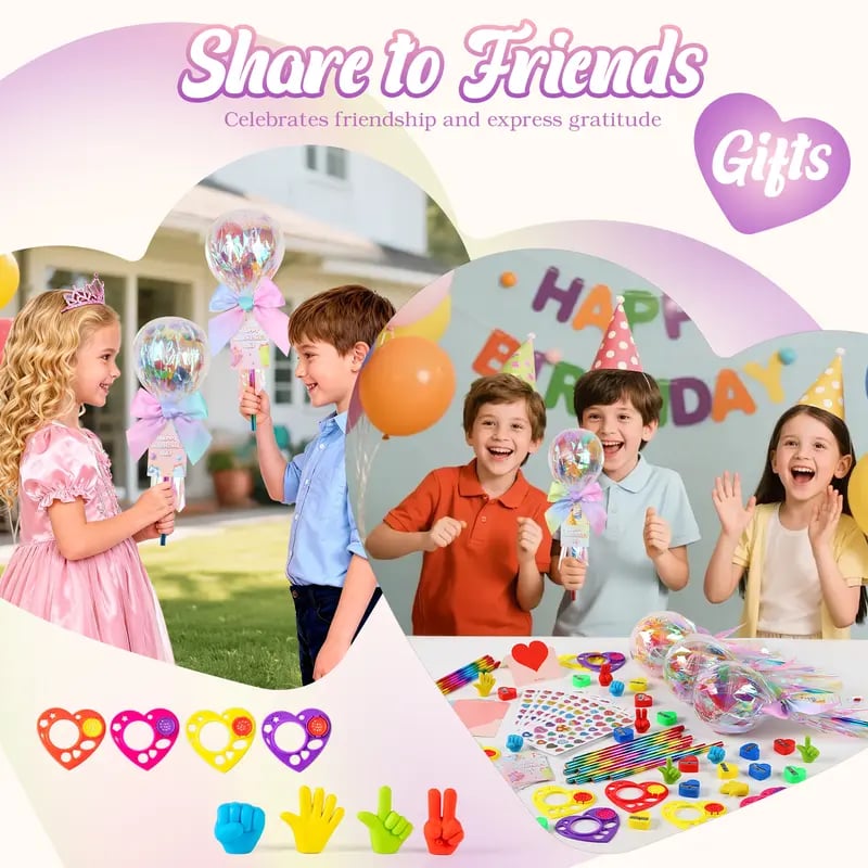 24 Pack Valentines Day Gifts Student Stationery Gifts from Teacher Giant Lolly with Gift Cards