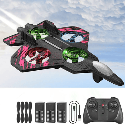 49% OFF 🎉🎉RC Stunt Fighter Jet Toy for Kids with 360° Flips & LED Lights