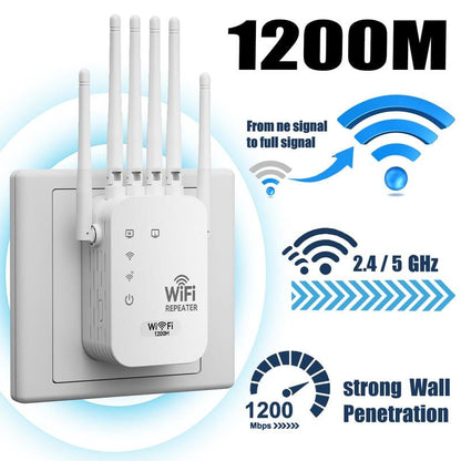 🔥LAST DAY 60% OFF🔥📶WiFi Extender 6-Antenna Strong Signal🚀⚡